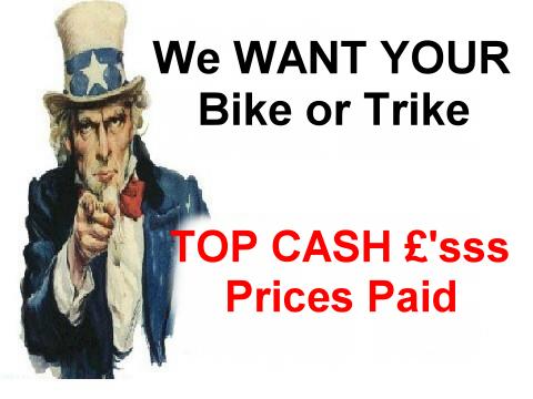 MrBike Motorcycles and Trikes bought for CASH